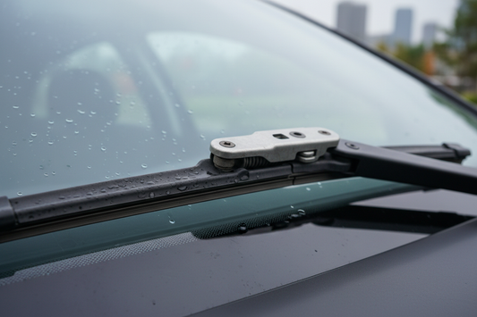 close up view of windscreen wipers 